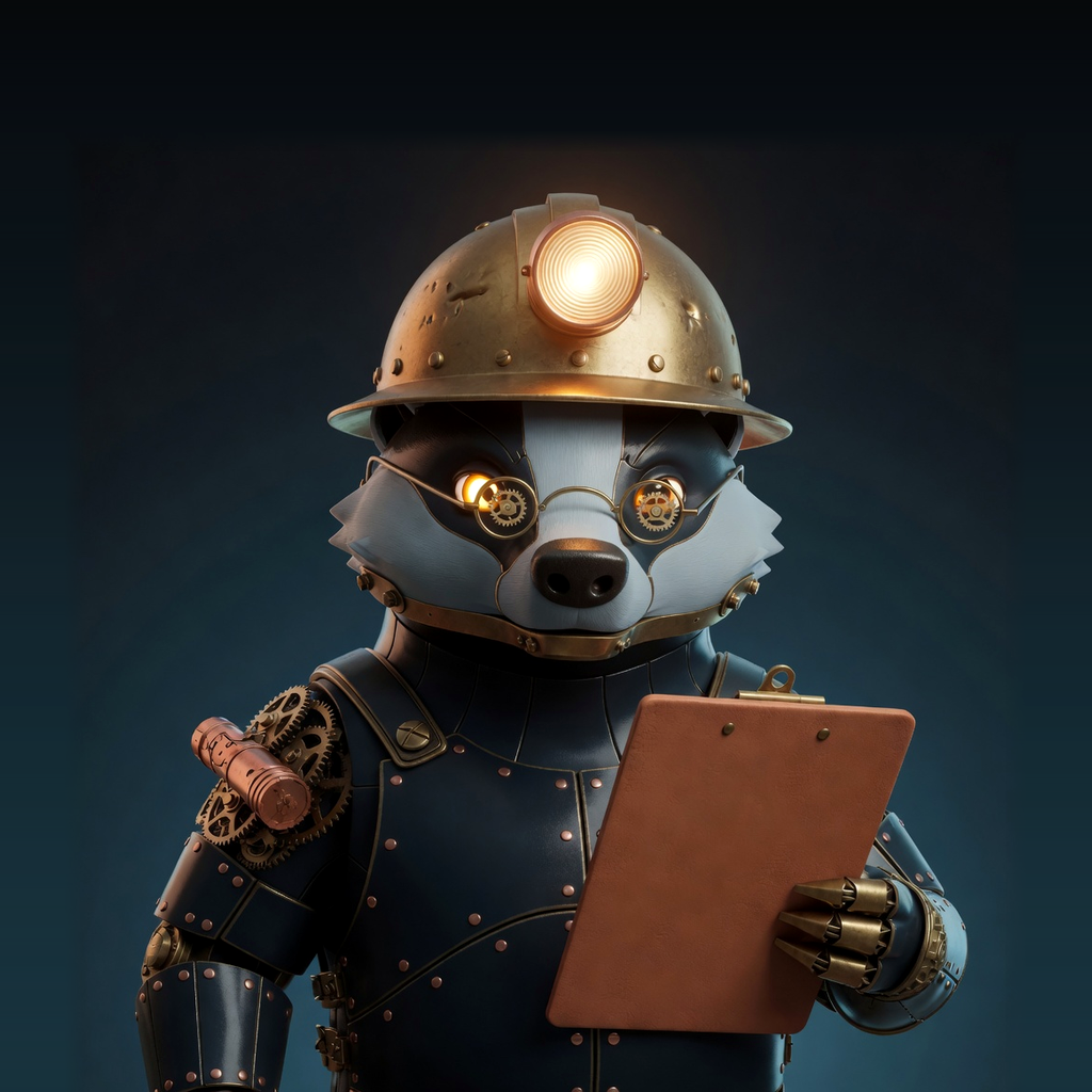 Foreman, Project management and delivery control, shown as a Clockwork Fam identity portrait on a dark studio background.